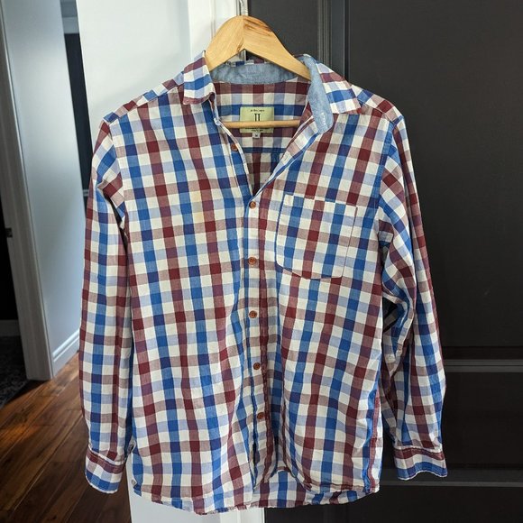 Men's Checkered Button Down Shirt - Picture 1 of 5